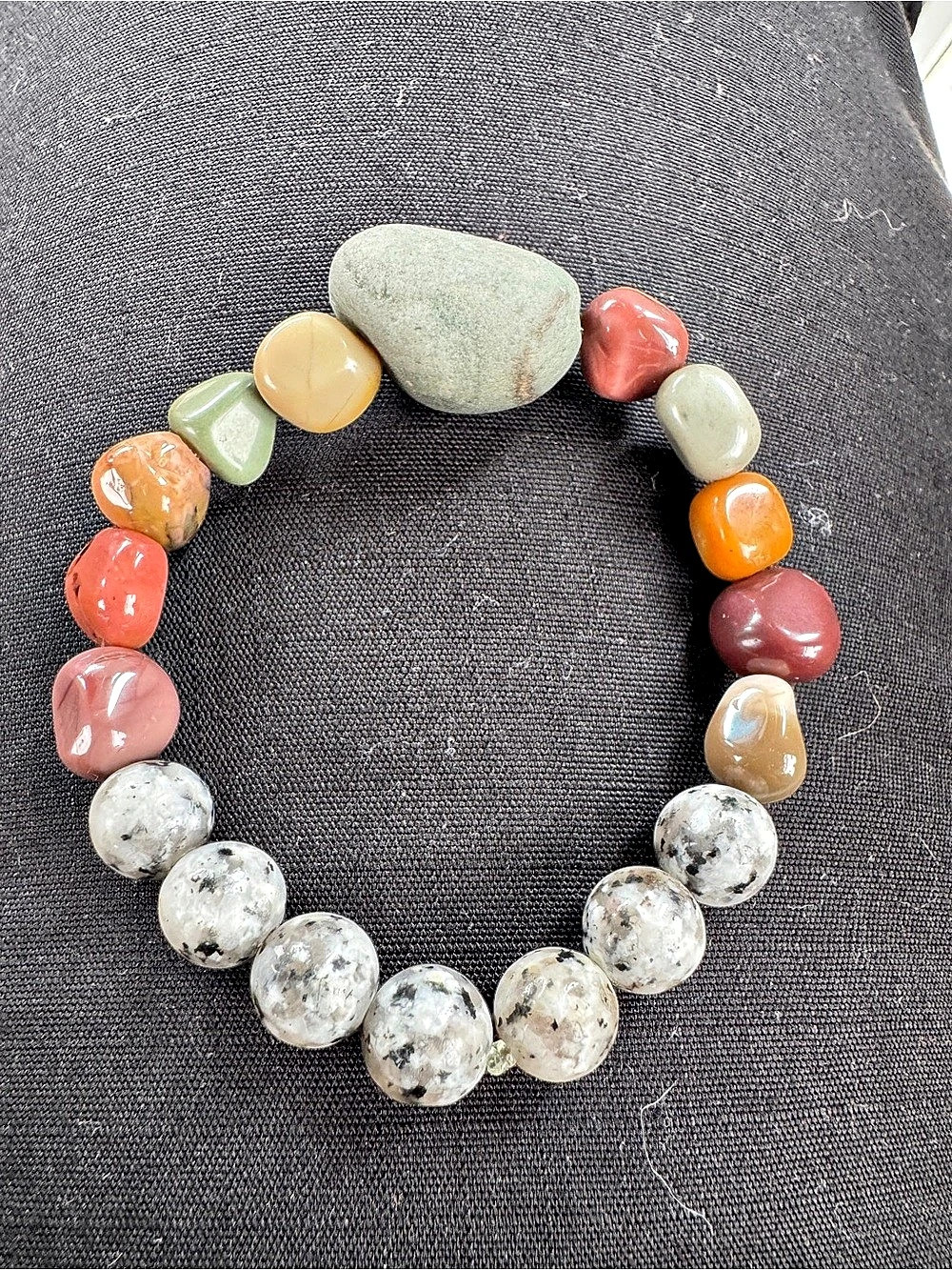 Handmade Natural Stone Beaded Bracelet Multicolor